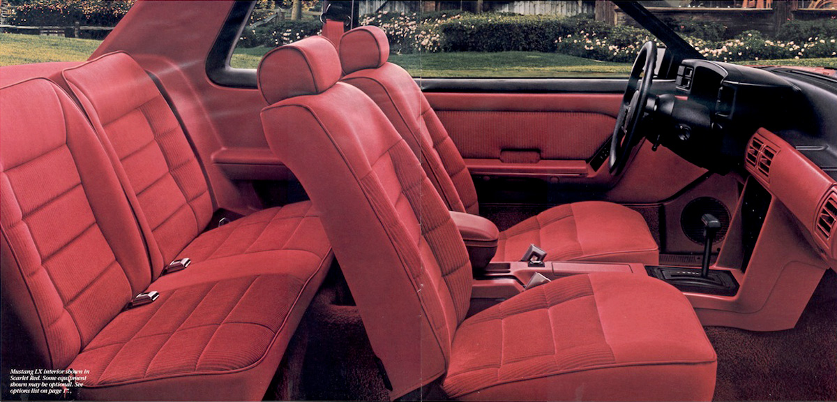 1987 Mustang GT interior scarlet red